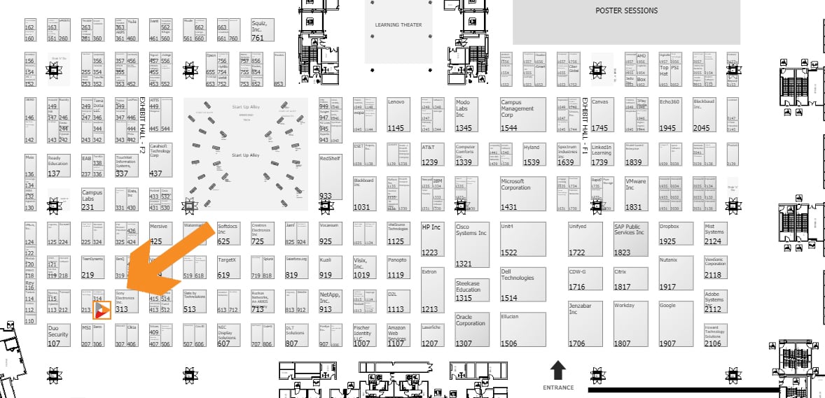 Educause 2019 Exhibitor Layout